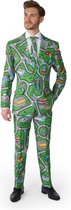 Suitmeister Carpet City Green - Heren Pak - Carnaval En Halloween Speelkleed Kostuum - Meerkleurig - Maat XXL