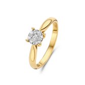 Isabel Bernard De la Paix Hanaé 14 karaat gouden ring | diamant 0.14 ct | - Goudkleurig