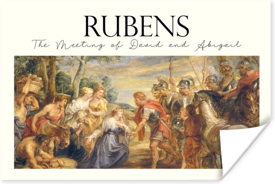 Poster The meeting of David and Abigaïl - Rubens - Oude meesters - 30x20 cm