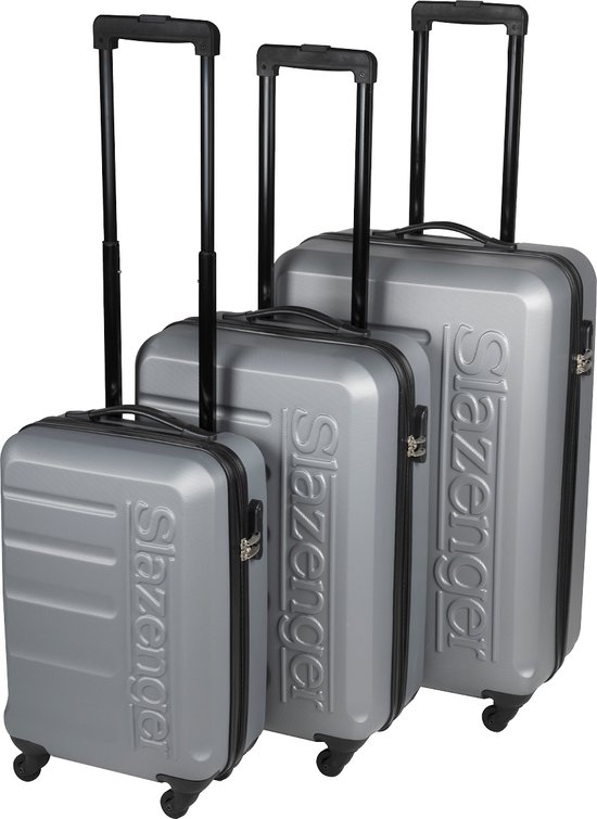 Slazenger Kofferset - met 4 Wielen - 360 Graden Draaiend - Lichtgewicht - Small, Medium, Large Handbagage Koffer - 3 Stuks