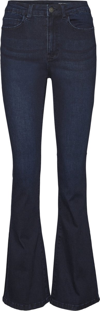 NOISY MAY Dames Uitlopende Flare Spijkerbroek Hoge Taille Denim Stretch Broek Brede Vintage Broeken NMSALLIE