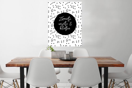 Affiche Soleil, vin & chat - Citations - Texte - Vin - Été - 60x80 cm