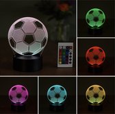 Klarigo® Nachtlamp – 3D LED Lamp Illusie – 16 Kleuren – Bureaulamp – Voetbal – Sfeerlamp – Nachtlampje Kinderen – Creative - Afstandsbediening - EK 2024 - EK voetbal