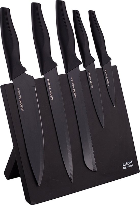 Bloc design de 5 couteaux de cuisine