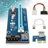 ELEGIANT PCIe Riser - videokaart uitbreiding - PCI-e riser extender - GPU adapter - riserkabel - molex - sata power - mining rig - miner