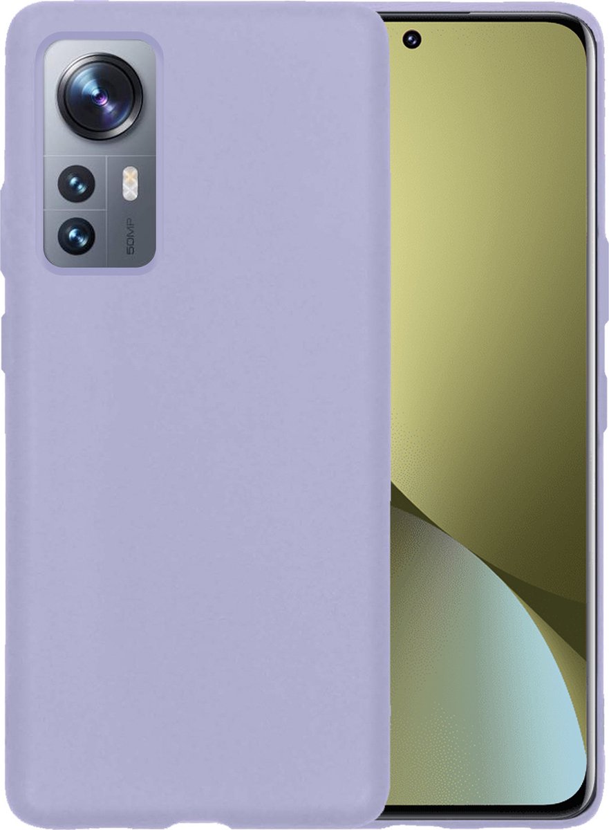 Hoesje - Geschikt voor Xiaomi 12 Pro - Sterk & Shockproof - Hoes Cover - Siliconen Case - Telefoonhoesjes - Lila
