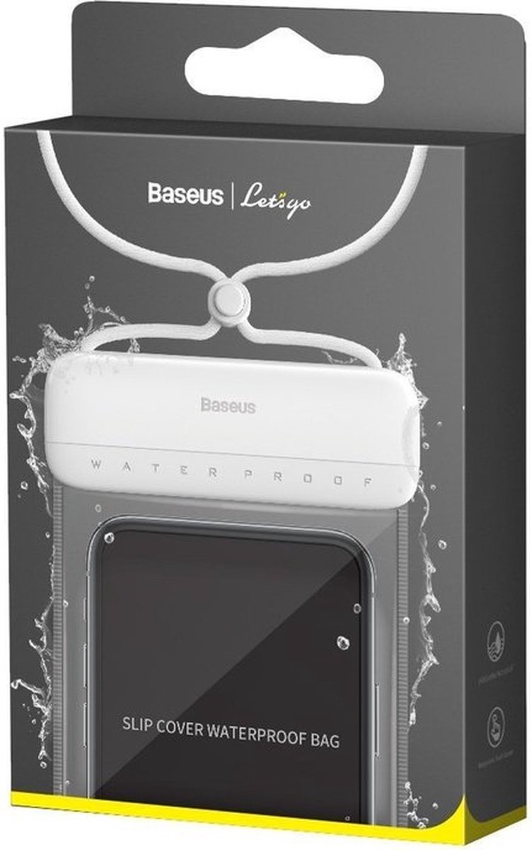 HOUSSE DE TELEPHONE ETANCHE BASEUS IPX8 BLANCHE UNIVERSELLE ACFSD-D02 | bol