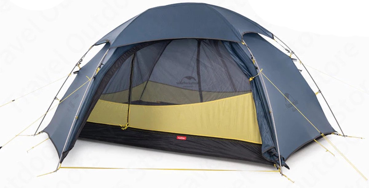 Tent 2 Persoons - Camping Tent - Kampeer Tent - Buiten Tentje - Waterdicht - Outdoor - Kamperen - Tenten - Kampeertent - Blauw