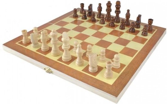 Thumbnail van een extra afbeelding van het spel Schaakbord - Schaakbord hout - Schaakset - Schaakstukken - Schaakspel hout volwassenen - Schaakbord met schaakstukken - Schaakborden