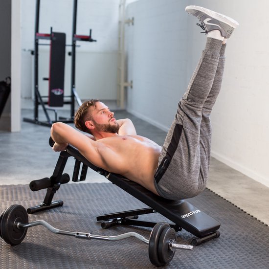 Tectake Trainingsbank - Universelel halterbank, buiktrainer & rugtrainer