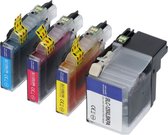 PrintAbout huismerk Inktcartridge LC-129XLVALBP 4-kleuren Multipack Hoge capaciteit geschikt voor Brother