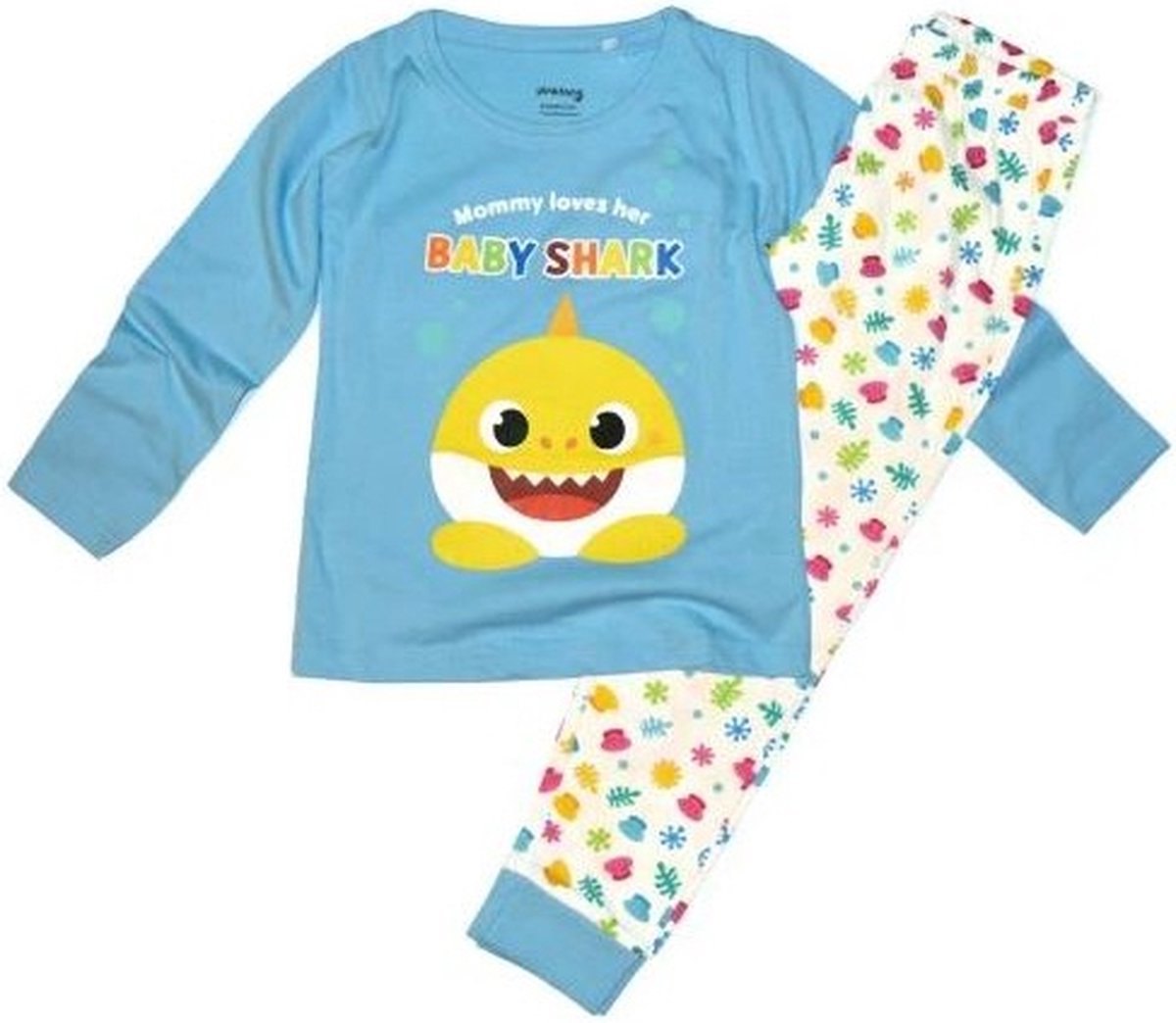 Pingfonk - Baby Shark Pyjama - meisjes - blauw - maat 110