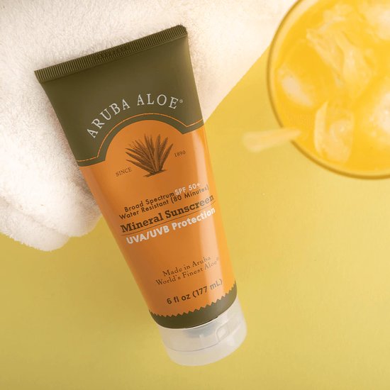 Aruba Aloe Minerale Zonnebrand SPF50+ | Pure Alo Vera | 177ml | bol
