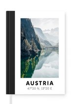 Notitieboek - Schrijfboek - Oostenrijk - Alpen - Water - Berg - Notitieboekje klein - A5 formaat - Schrijfblok