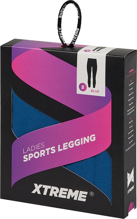 Sportlegging Dames High Waist - Blauw - Maat S - Legging Dames - Sportkleding Dames Legging van Merkloos — afbeelding 5