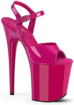 Pleaser - FLAMINGO-809 Sandaal met enkelband, Paaldans schoenen - US 9 - 39 Shoes - Roze