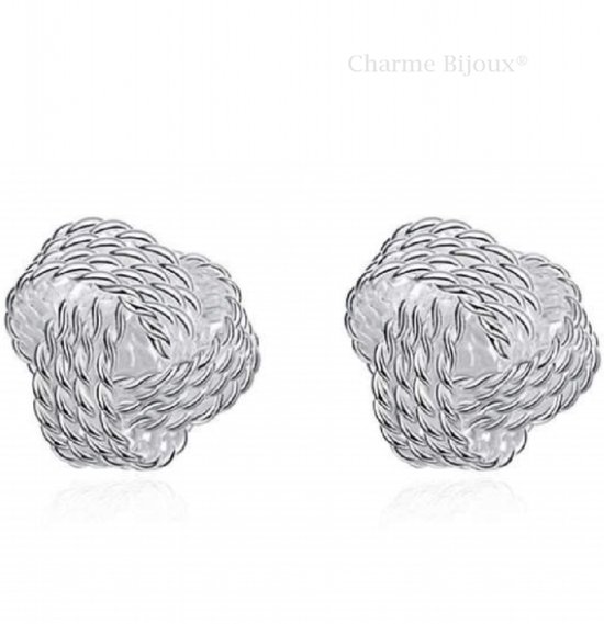 Oorbellen-Kluwe-Zilverplating-1 cm-Charme Bijoux