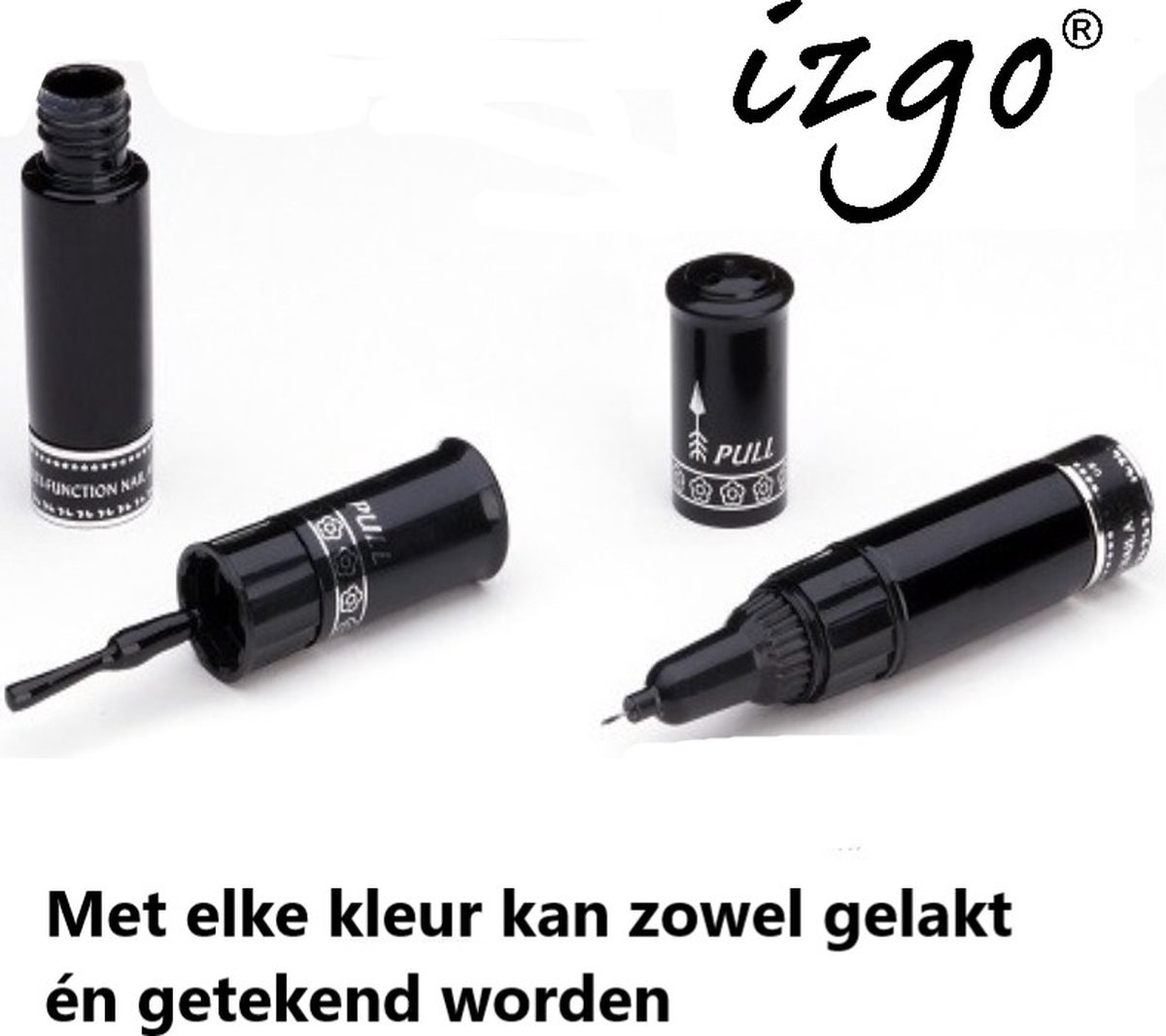 IZGO Naildesign 2 in 1 Nagellak DUO Nail Art Pen Hollandia Set | bol.com