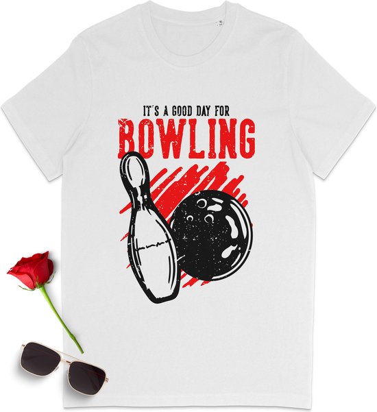 T-shirt de bowling drôle - Chemise de bowling - Chemise de bowling pour homme - Chemise de bowling femme - T-shirt de citation de bowling homme et femme - Tailles unisexes : S M L XL XXL XXXL - Couleur du t-shirt : blanc.