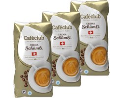 Cafeclub Crema Schümli - koffiebonen - 3 x 1 kg