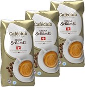 Cafeclub Crema Schümli - koffiebonen - 3 x 1 kg