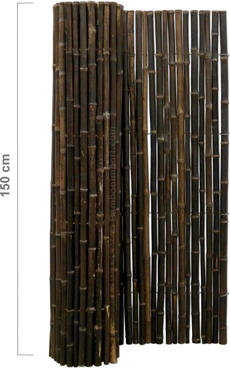 Bamboo Import Europe Bamboemat Regular Zwart 180 x 150 cm