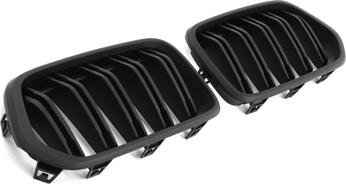 Sportieve Grille geschikt voor BMW X2 F39 dubbele spijl mat zwart