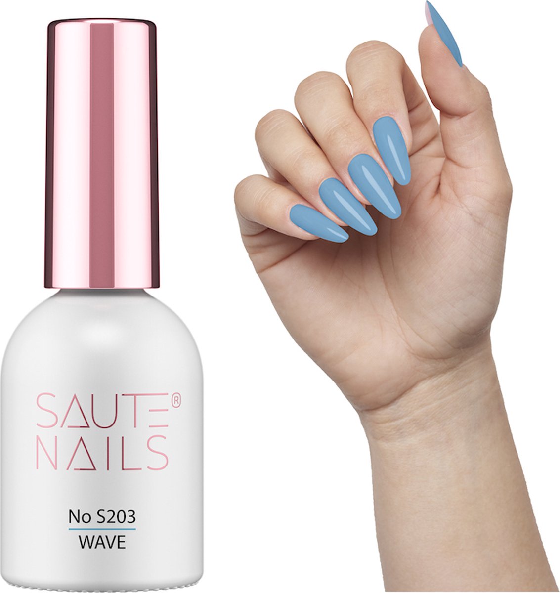 SAUTE Nails Blauw UV/LED Gellak 8ml. - S203 Wave