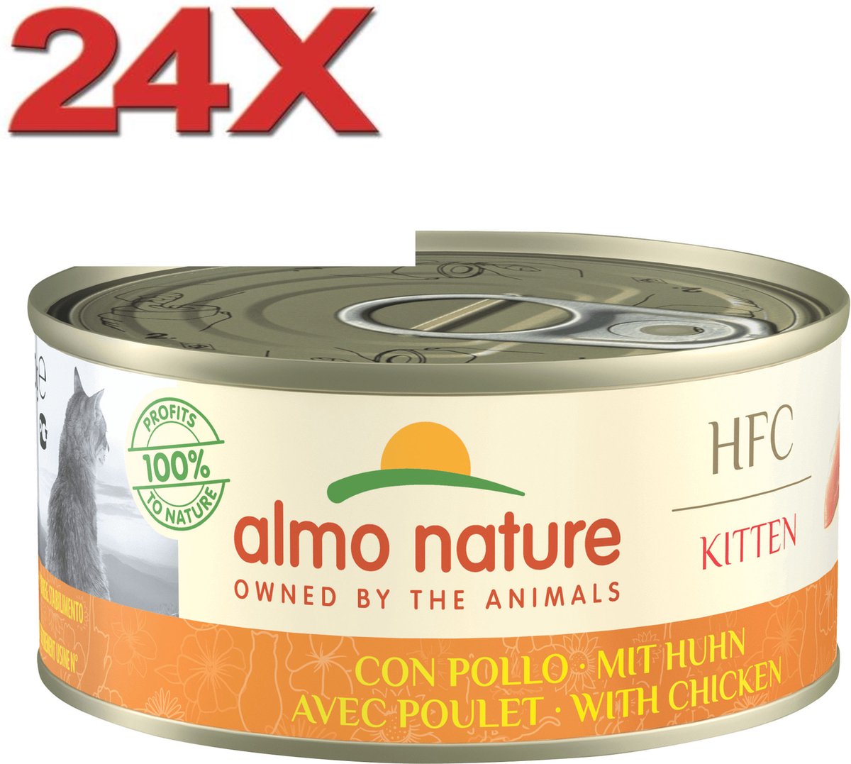 Almo Nature Almo Nature HFC - Kattenvoer voor Kitten - Kip - 24x150gr
