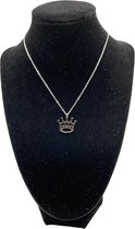 Kroon ketting zilver, Crown necklace silver, King, Queen, Koning, Koningin, Koningsdag, Koninginnedag