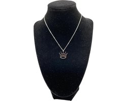 Kroon ketting zilver, Crown necklace silver, King, Queen, Koning, Koningin, Koningsdag, Koninginnedag