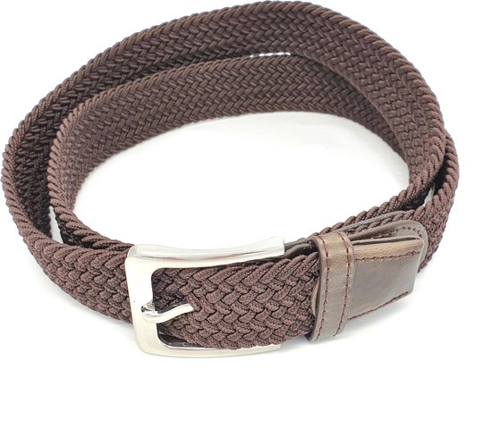 Lot de 2 - Ceinture élastique Ceinture extensible Ceinture tressée Ceinture tressée Ceinture élastique - Unisexe - Couleur - Marron - Grijs
