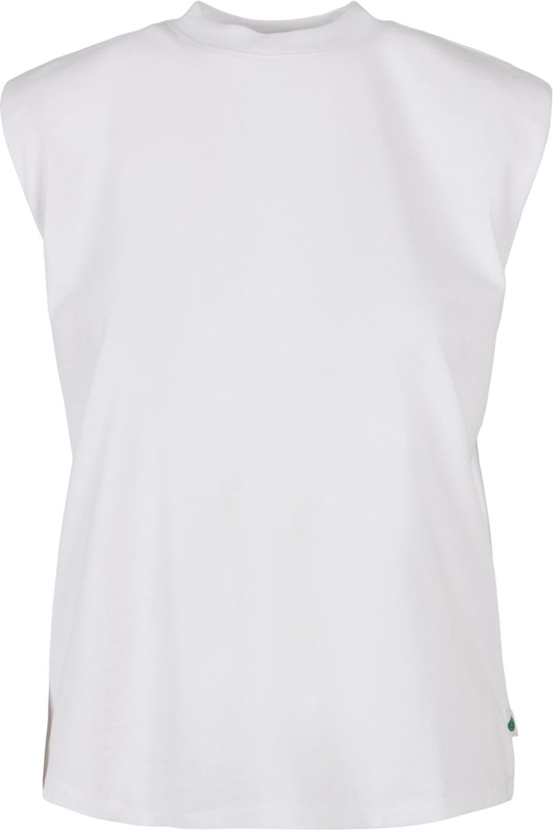Urban Classics Organic Heavy Padded Shoulder Mouwloze top XL Wit
