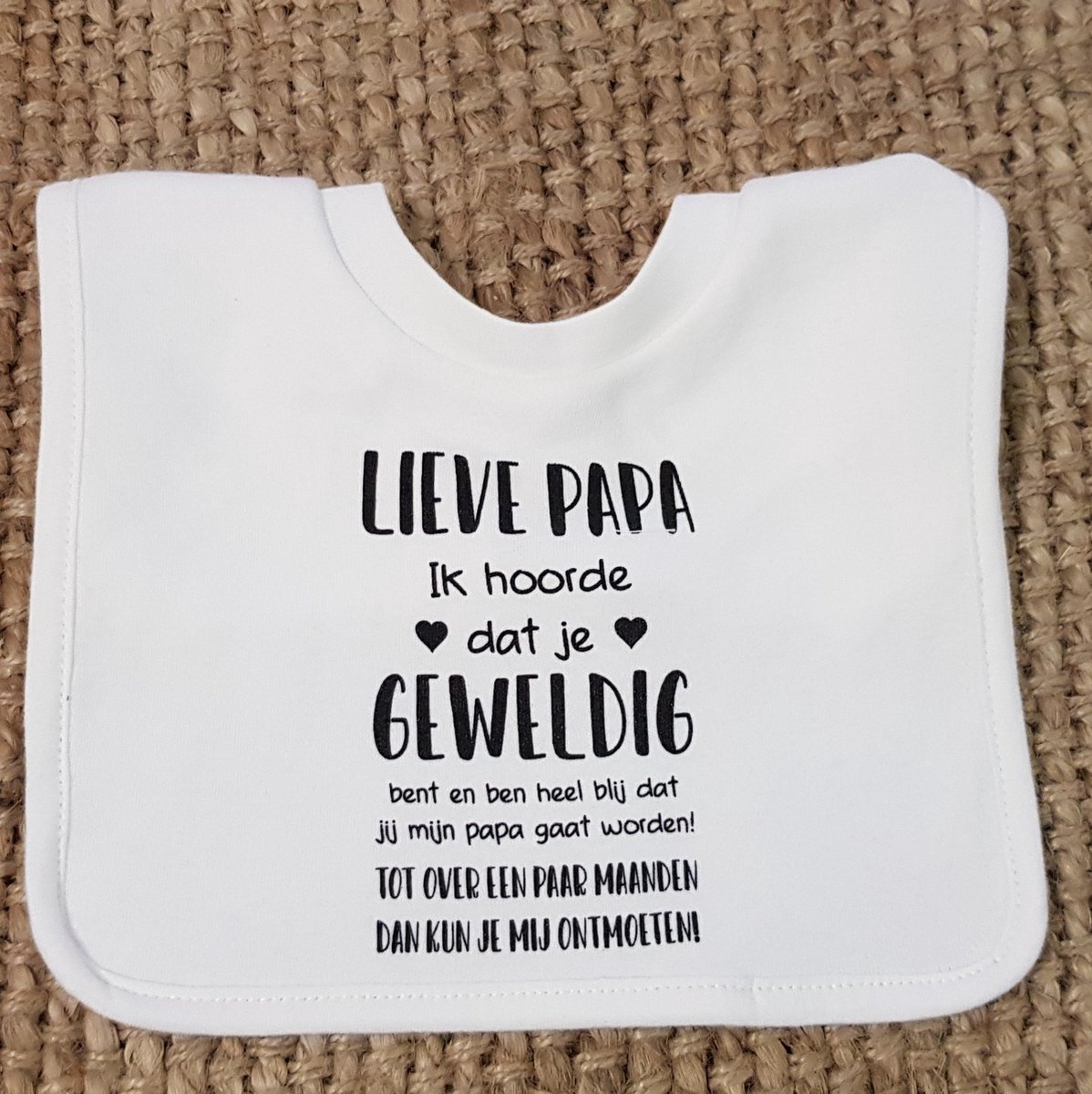 Goedkoopste Set van 2 Baby slabbetje cadeau tekst zwangerschap bekendmaking aankondiging voor de liefste aanstaande papa en mama Geboorte Ik hoorde dat je geweldig bent en ben heel blij dat jij mijn gaat worden! vader ouders moeder vaderdag moederdag