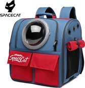 Space Cat - Sac à dos - Sac de transport - Sac de voyage - Carrier - Sac de transport - Animal de compagnie - Chats - Petits Chiens - Blauw