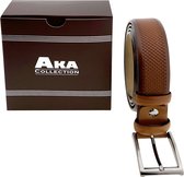 AKA deri-Riemen heren Cognac - pak riem  klassiek riem - Echt Leer-Taille: 100cm - Totale lengte riem: 115 cm-cadeau voor man-Breedte 3,5 cm