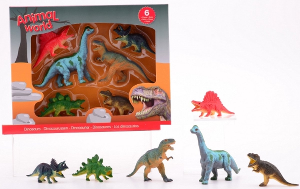 Bundle Dinosaur Toy Action Figure Playset-Boîte de 12 grande taille plastique Dinos 