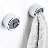 Jumada's zelfklevende handdoekhaakjes - RVS - Zilver - Ophangen - Badkamer - Kamer - Voordeelset van 3