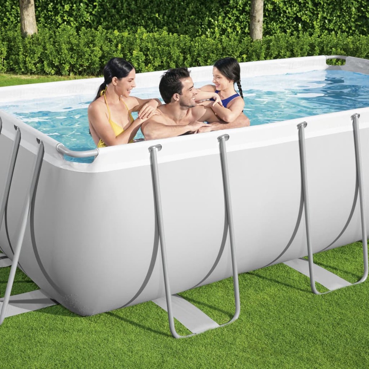 Bestway Power Steel zwembadset met filterpomp en trap - 404 x 201 x 100 cm
