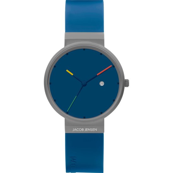 Jacob Jensen Heren Horloge Analoog Quarz 32020797 One Size - Blauw