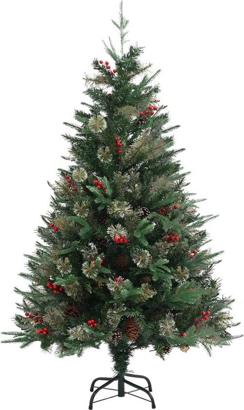 VidaLife Kerstboom met dennenappels 120 cm PVC en PE groen bol.