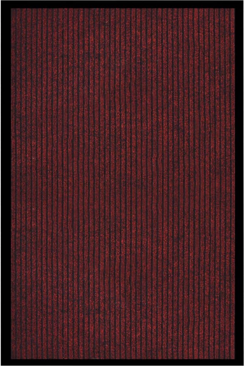 VidaLife Deurmat 80x120 cm gestreept rood