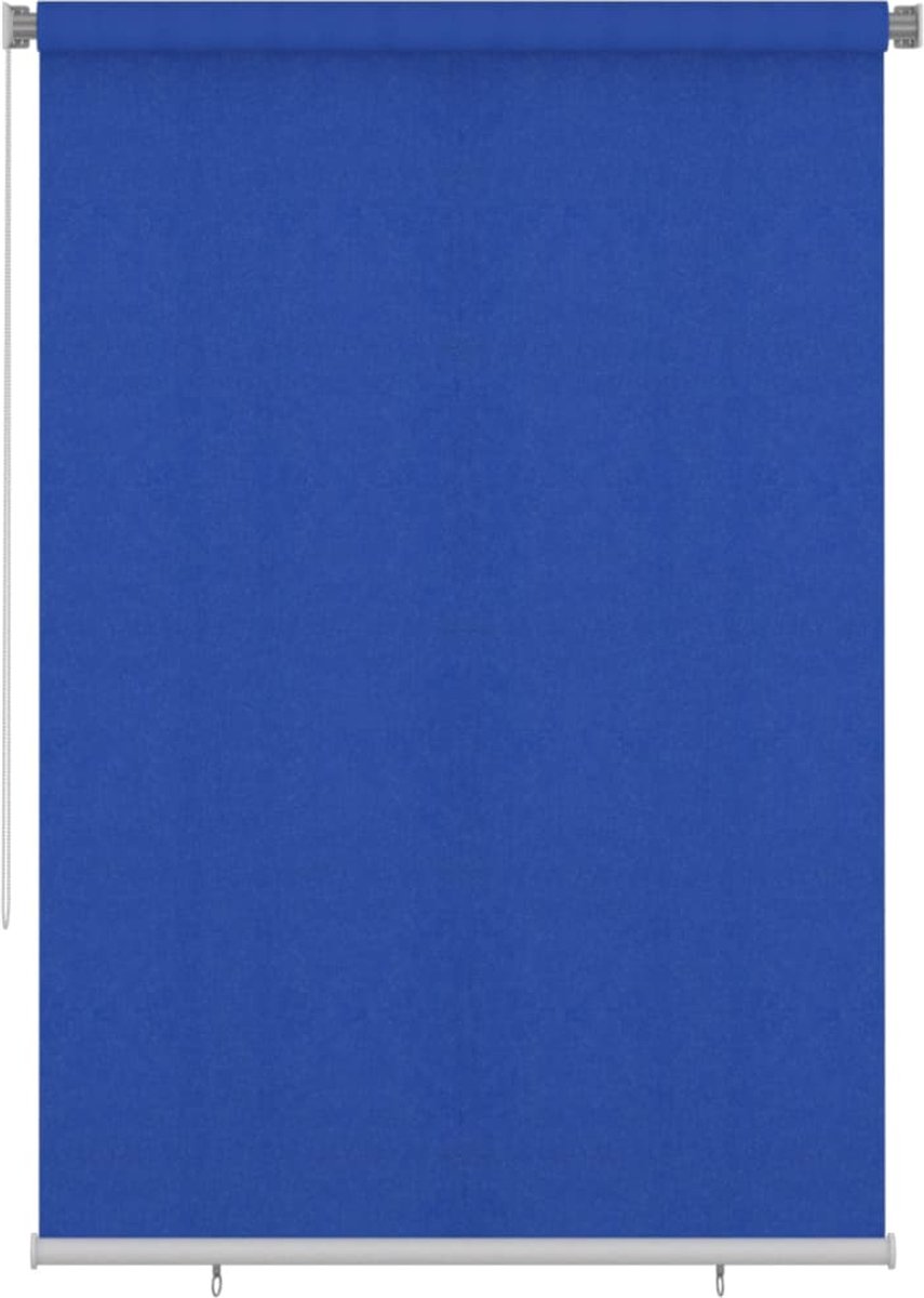 VidaLife Rolgordijn voor buiten 160x230 cm HDPE blauw