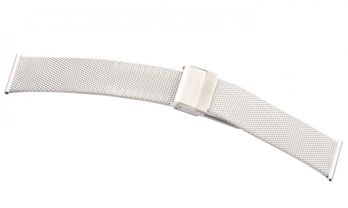 Horlogeband Fijn Geweven Milanaise - StaaL - 24mm