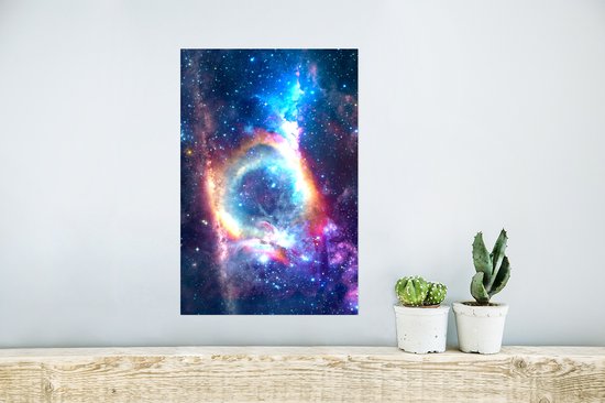 Affiche Espace - Etoiles - Arc-en-ciel - 20x30 cm