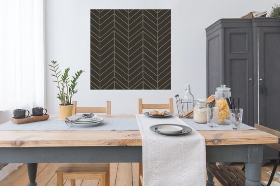 Poster Line - Motifs - Grijs - 100x100 cm XXL