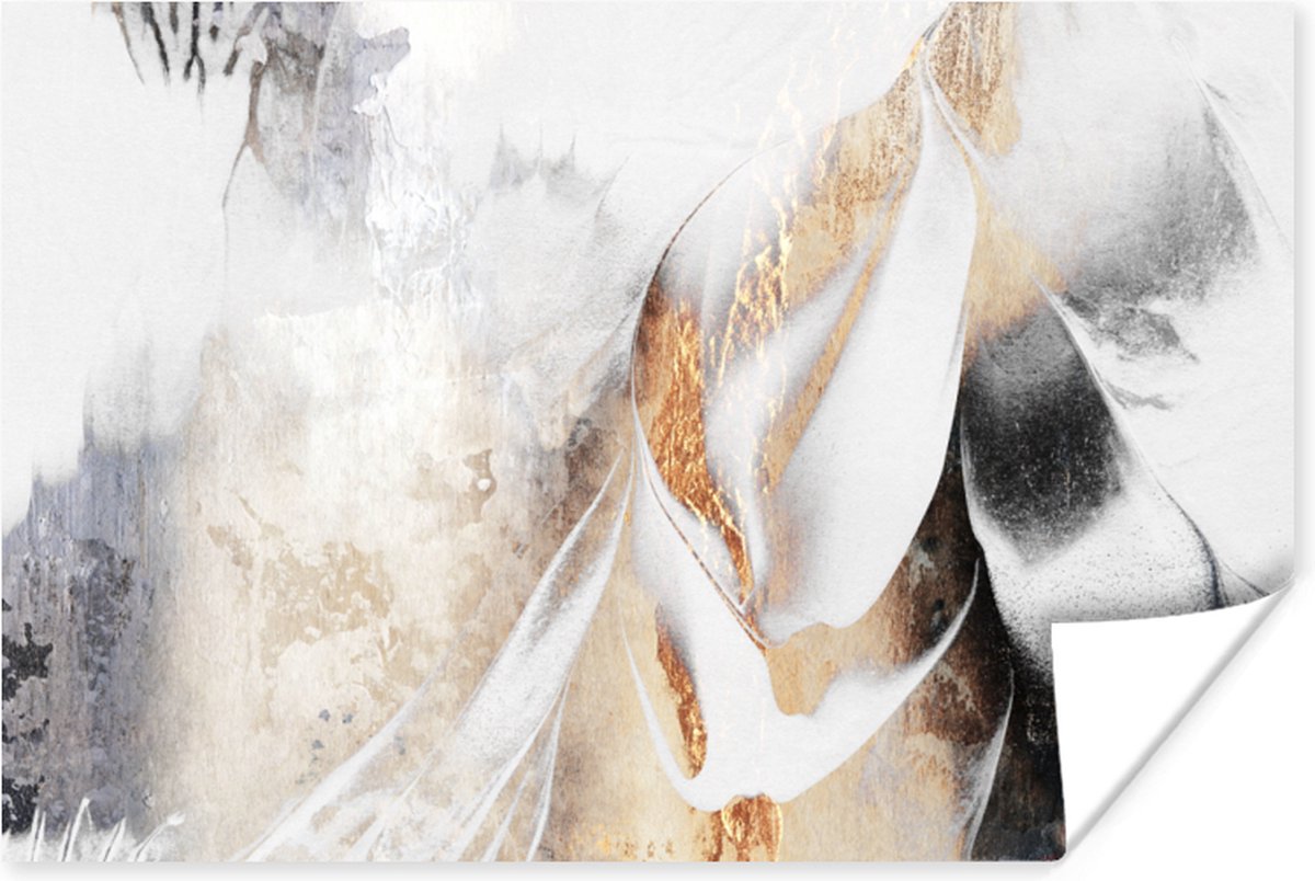 Poster Abstract - Gold - Design - Luxe - 60x40 cm