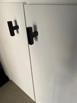 Bouton de meuble carré Zwart - 50 mm de large - Bouton de placard moderne pour Meubles - Poignée de tiroir - boutons de porte