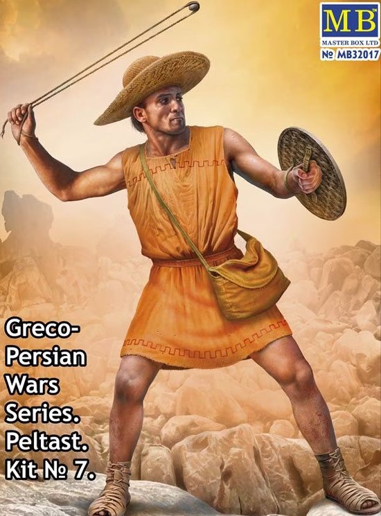 Foto: 1 32 master box 32017 peltast greco persian wars series plastic modelbouwpakket