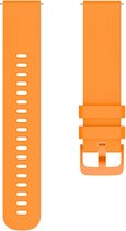 Bracelet en Siliconen (orange), adapté pour Samsung Galaxy Watch 4 Classic (42 & 46 mm), Watch 4 (40 & 44 mm), Watch 3 (41 mm), Watch Active 2 (40 & 44 mm), Watch Active (40 mm), Montre (42 mm)